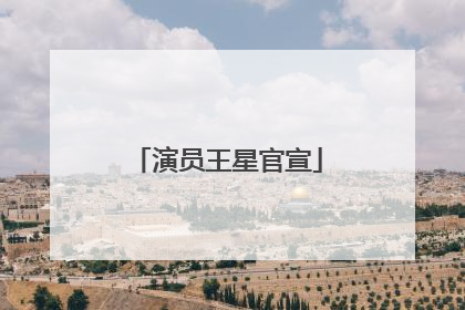 演员王星官宣