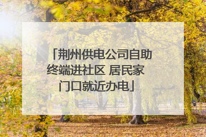 荆州供电公司自助终端进社区 居民家门口就近办电