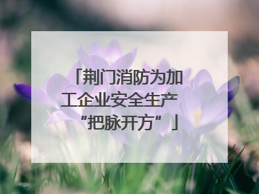 荆门消防为加工企业安全生产“把脉开方”