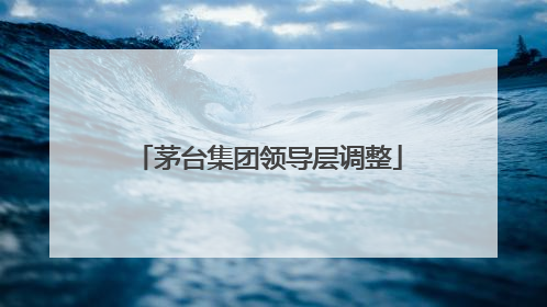 茅台集团领导层调整