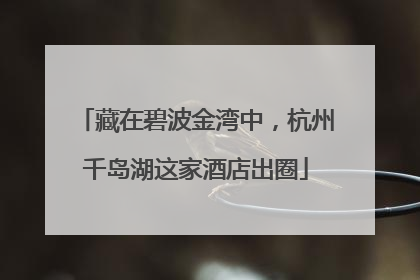 藏在碧波金湾中，杭州千岛湖这家酒店出圈