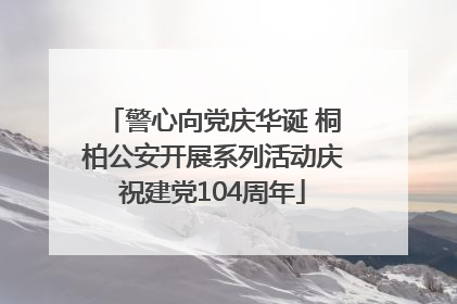 警心向党庆华诞 桐柏公安开展系列活动庆祝建党104周年