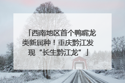 西南地区首个鸭嘴龙类新属种！重庆黔江发现“长生黔江龙”