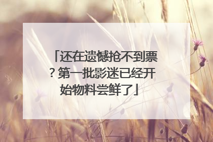 还在遗憾抢不到票？第一批影迷已经开始物料尝鲜了