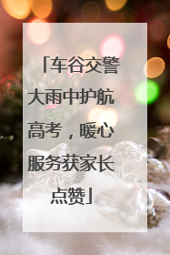 车谷交警大雨中护航高考，暖心服务获家长点赞