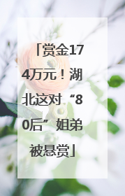赏金174万元！湖北这对“80后”姐弟被悬赏