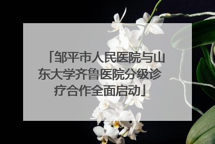 邹平市人民医院与山东大学齐鲁医院分级诊疗合作全面启动