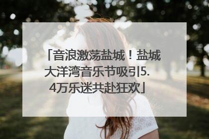 音浪激荡盐城！盐城大洋湾音乐节吸引5.4万乐迷共赴狂欢