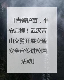 青警护苗，平安启程！武汉青山交警开展交通安全宣传进校园活动