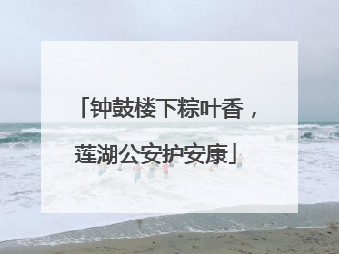 钟鼓楼下粽叶香，莲湖公安护安康