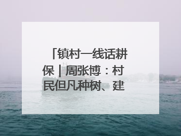 镇村一线话耕保｜周张博：村民但凡种树、建棚、盖房，都要向街道报批