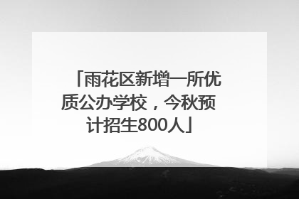 雨花区新增一所优质公办学校，今秋预计招生800人