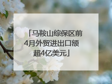 马鞍山综保区前4月外贸进出口额超4亿美元