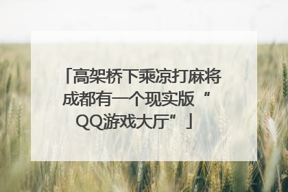 高架桥下乘凉打麻将 成都有一个现实版“QQ游戏大厅”
