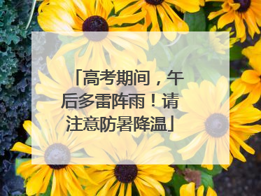 高考期间，午后多雷阵雨！请注意防暑降温