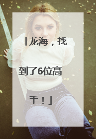 龙海，找到了6位高手！