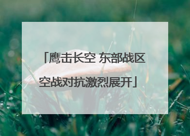 鹰击长空 东部战区空战对抗激烈展开