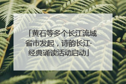 黄石等多个长江流域省市发起，诗韵长江·经典诵读活动启动