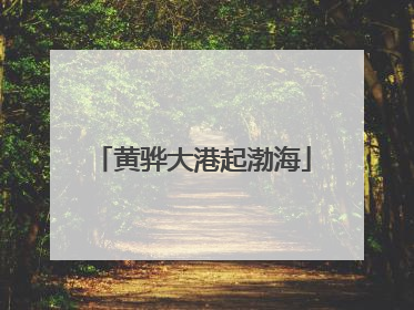 黄骅大港起渤海