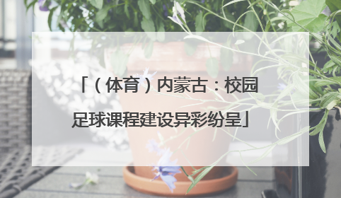 （体育）内蒙古：校园足球课程建设异彩纷呈