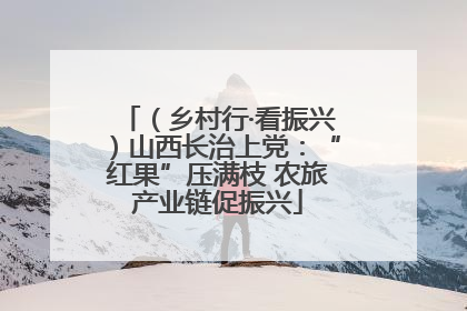 （乡村行·看振兴）山西长治上党：“红果”压满枝 农旅产业链促振兴