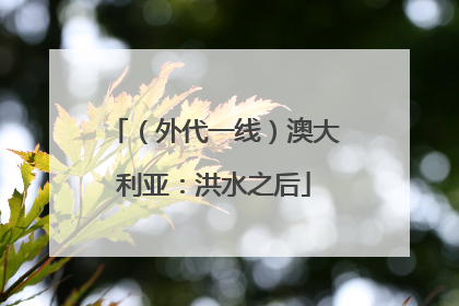 （外代一线）澳大利亚：洪水之后