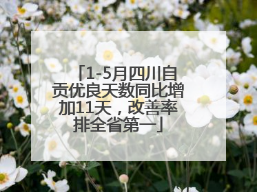 1-5月四川自贡优良天数同比增加11天，改善率排全省第一