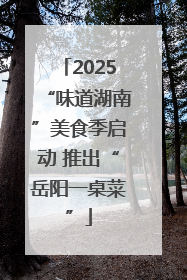 2025“味道湖南”美食季启动 推出“岳阳一桌菜”