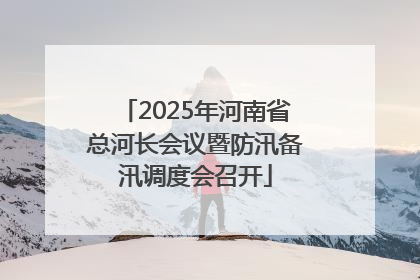 2025年河南省总河长会议暨防汛备汛调度会召开