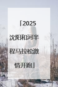 2025沈阳和河半程马拉松激情开跑