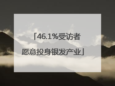 46.1%受访者愿意投身银发产业
