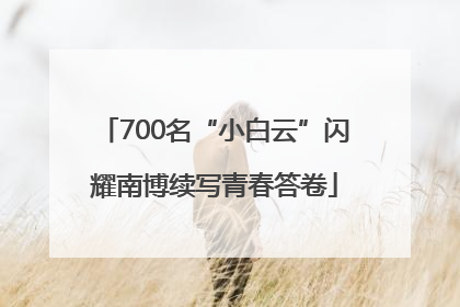 700名“小白云”闪耀南博续写青春答卷