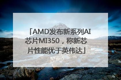 AMD发布新系列AI芯片MI350，称新芯片性能优于英伟达