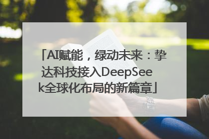 AI赋能，绿动未来：挚达科技接入DeepSeek全球化布局的新篇章